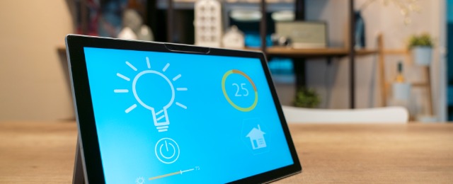 Using a tablet computer to control a smart home system