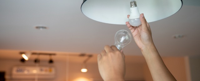 Installing LED Retrofit Bulb into Ceiling Fixture