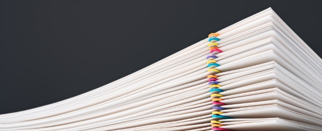 stacked paper files