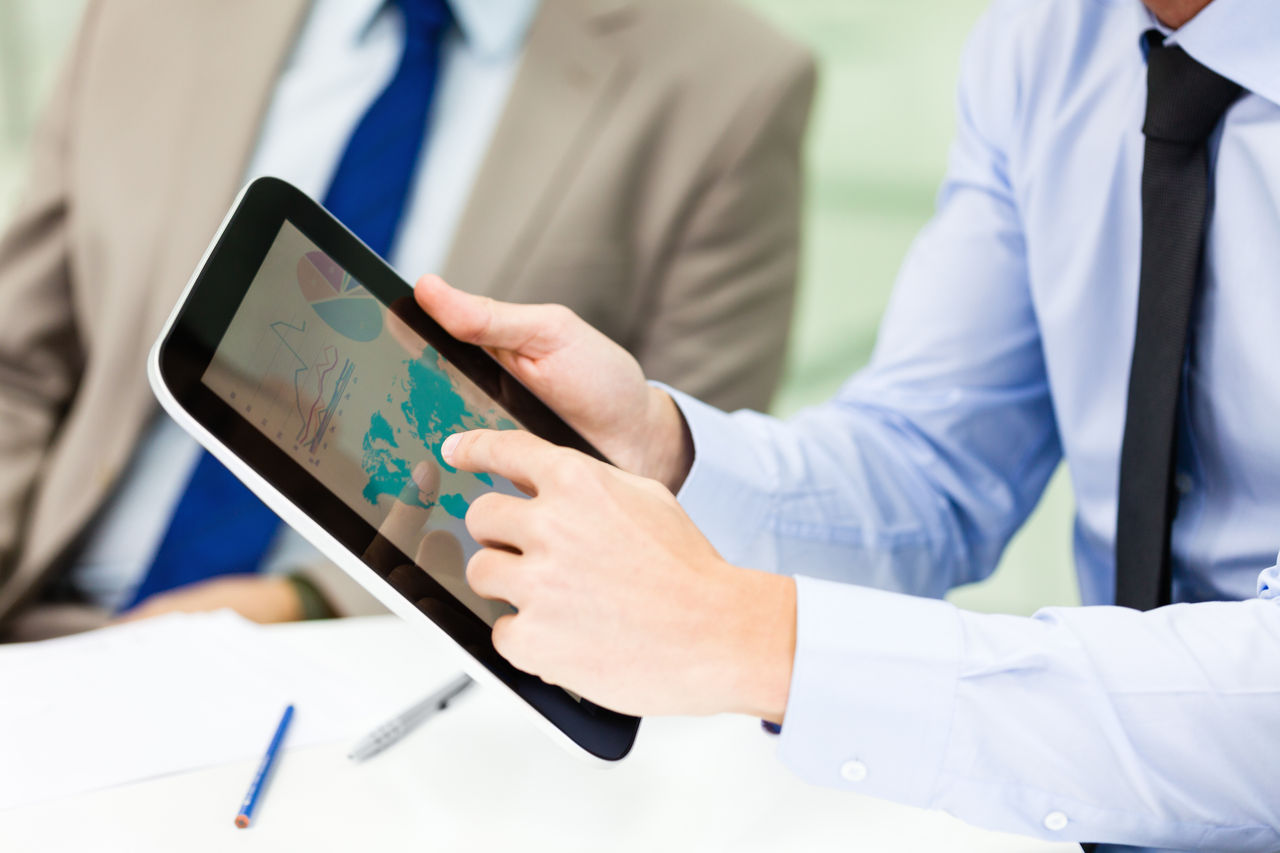 worldwide map on tablet pc